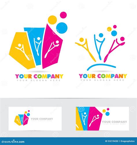 People Party Colored Logo Stock Vector Illustration Of Colored 53219438