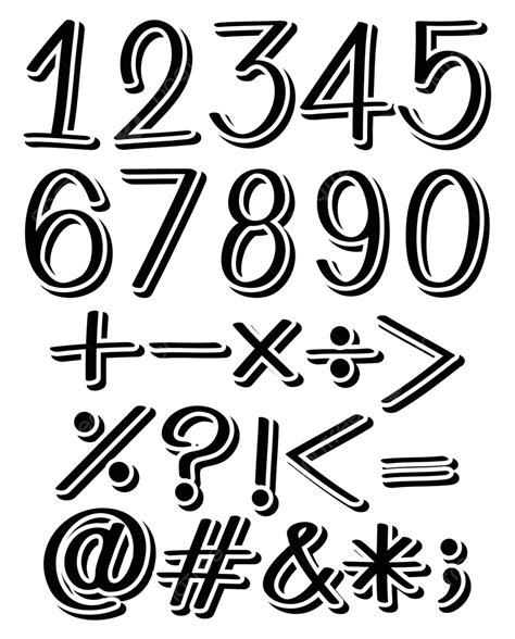 Numbers Clipart Knowledge School Vector Numbers Clipart Knowledge