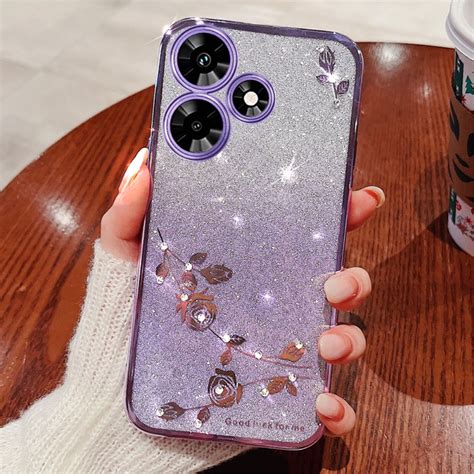 Etui Do Infinix Hot I Glitter Flower Fioletowe Sklep Xgsm Pl