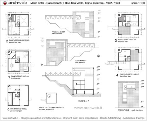 Casa Bianchi A Riva San Vitale Plan Drawings