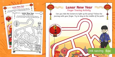 Lunar New Year Finger Tracing Activity Lehrer Gemacht