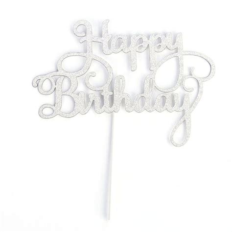 Farfi 1pc Happy Birthday Dessert Cake Topper Inserted Card Party Favors