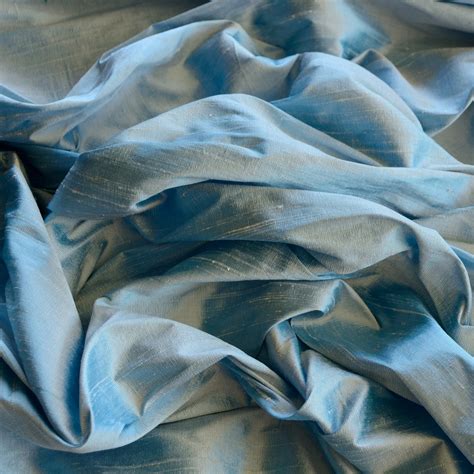 S 152 Maya Blue Dupioni Silk Silks Unlimited