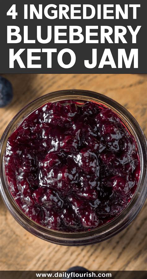 4 Ingredient Sugar Free Blueberry Jam Keto And Low Carb Recipe Keto Recipes Easy Jam