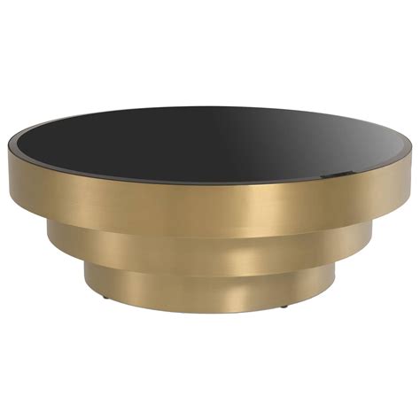 Eichholtz Sinclair Coffee Table In Brushed Brass And Black Nfm