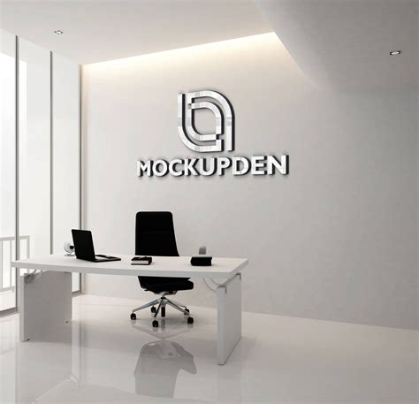 24 Best Free 3D Wall Logo Mockup PSD Templates Mockup Den