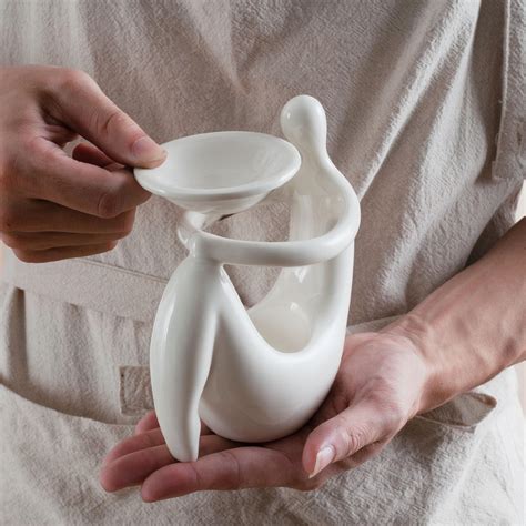 Pc White Human Body Shaped Ceramic Aromatherapy Oil Burner Union Source