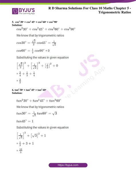 Rd Sharma Solutions For Class Maths Updated For Chapter