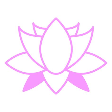 Pink Lotus Flower Filled Stroke Png And Svg Design For T Shirts