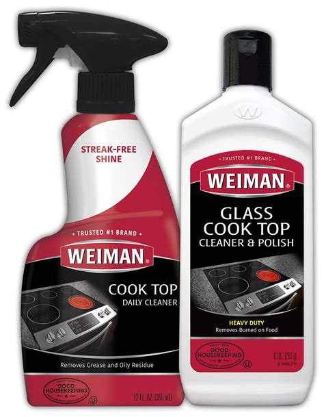 Weiman Ceramic And Glass Cooktop Cleaner 10 Ounce Stove Top Daily Cleaner Kit 12 Ounce