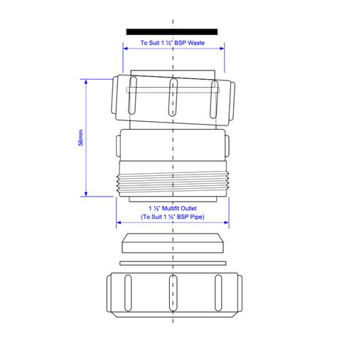 Mcalpine T29 Ln Straight Connector Multifit X Bsp Coupling Nut 15 Inch White For Sale Online Ebay