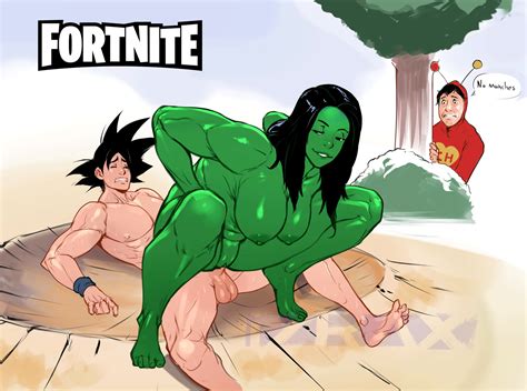 Post 5266757 Animated Crossover Dragonballseries Fortnite Hulkseries Izra Marvel She