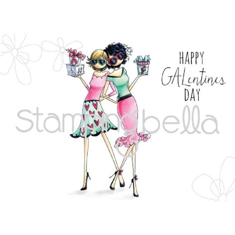 Set De Tampons En Caoutchouc Uptown Galentine Girls De Stamping Bella