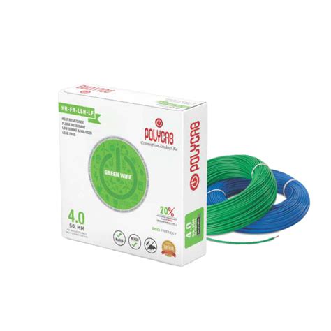 Polycab Single Core Sq Mm Green Wire Hr Fr Lsh Lf D Buildmart