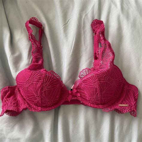 Boux Avenue Hot Pink Lace Bra Like New Worn Twice Depop