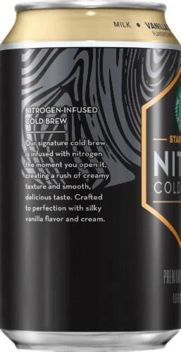 Starbucks® Premium Vanilla Sweet Cream Nitro Cold Brew Iced Coffee Can 9 6 Fl Oz King Soopers