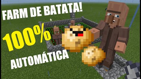 Minecraft Pe Tutorial Como Fazer A Farm De Batata Mais Fácil Do