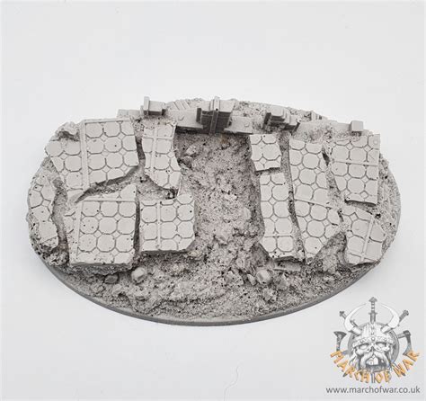 170x100mm Oval Resin Besieged Ruin Base Horus Heresy Imperial Knight