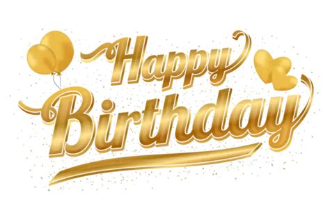 Luxury Golden Happy Birthday Typography Vector Happy Birthday Happy