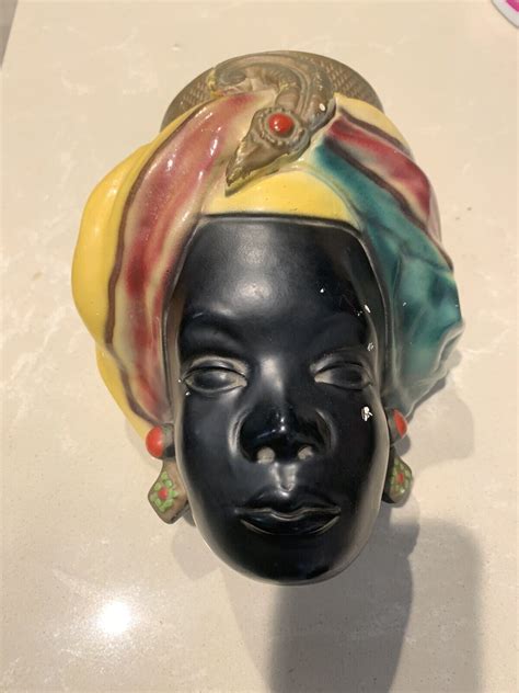 Vintage Chalkware Wall Hanging African Woman Ebay