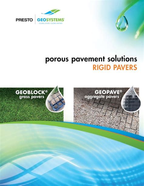 Pdf Porous Pavement Solutions Presto Geosystems Paver System For A High Resistance To