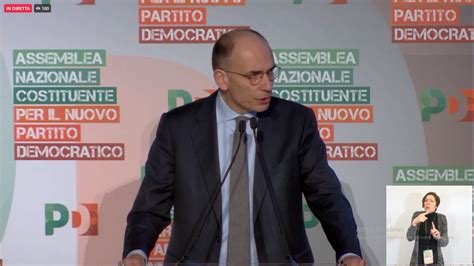 Assemblea Pd Letta Serve Un Nuovo Partito Emilia