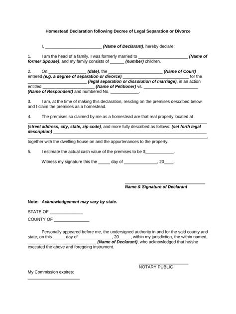 Homestead Declaration Fill Out And Sign Online Dochub