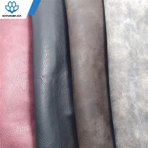 Abrasion Resistant Semi Pu Pvc Faux Suede Synthetic Leather Stretch For