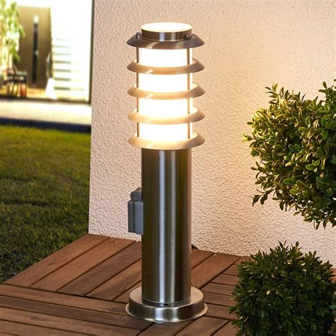 Lampada Da Esterni Selina Moderno Colore Grigio In Acciaio Inox