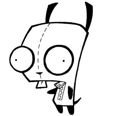 How To Draw Gir From Invader Zim With Step By Step Drawing Lesson Artofit