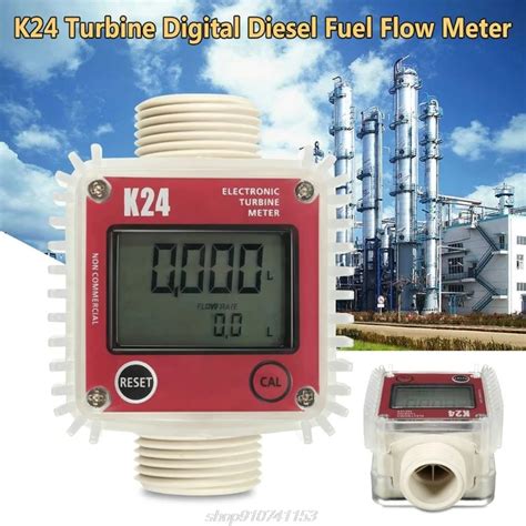 K24 Digital Lcd Turbina Fluxo Combust Vel Testador Medidor Fluxo Para