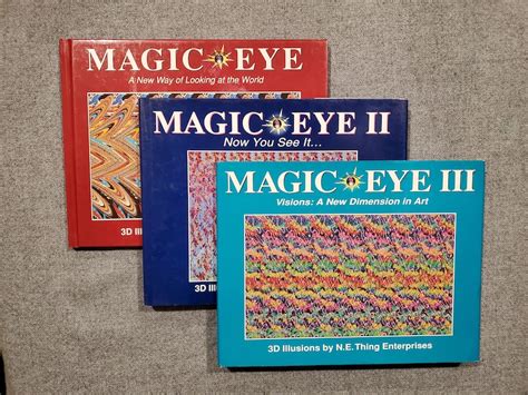 Magic Eye Books 3 Books Included for One Price 3D Illusions - Etsy