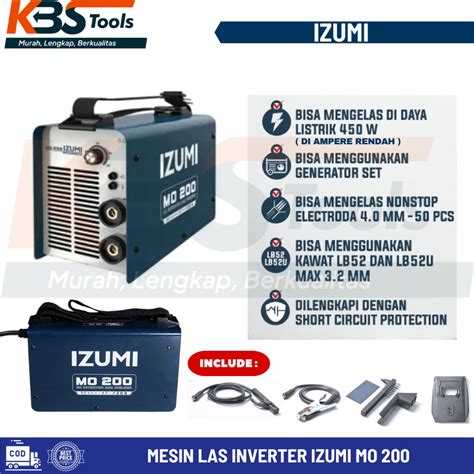 Jual Mesin Travo Las Inverter IZUMI MO 200 IGBT Trafo Las Listrik