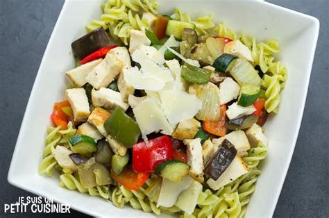 Recette De Salade De P Tes Au Pesto Poulet Et L Gumes