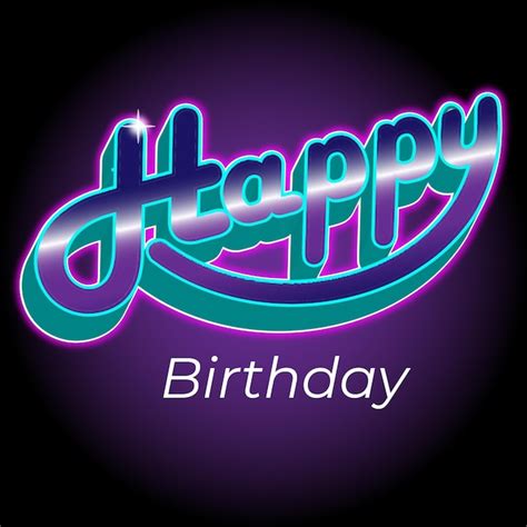 Premium Vector Vector Happy Birthday Retro Vaporwave 80s