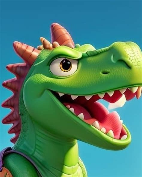 Premium Ai Image A Beautiful Green Dinosaur