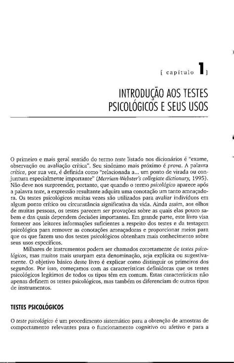 Fundamentos da testagem psicologica Avaliação Psicológica