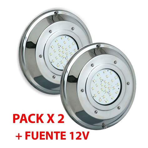 Luz Desing Pack X Subacuatico Pileta Led Rgb Control Con Fuente