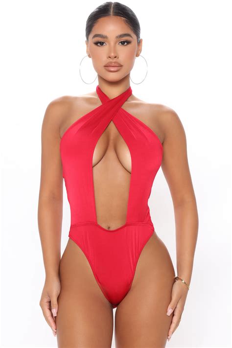 Twist And Tell Bodysuit Red Fashion Nova Bodysuits Fashion Nova