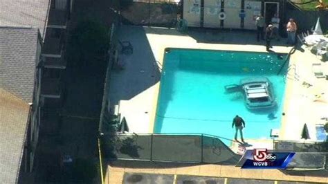 Images Suv Crashes Into Pool