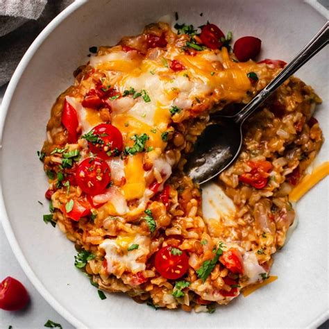 Easy Southwest Cheesy Instant Pot Lentils Rice