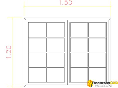 Bloques De Ventanas Dwg Gratis En Vista Planta Y Alzado Para Autocad 2d