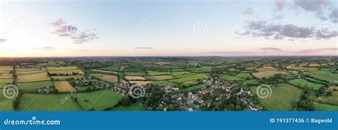 Aerial Panorama Of The Village Of Brinkworth Wiltshire Brinkworth Is