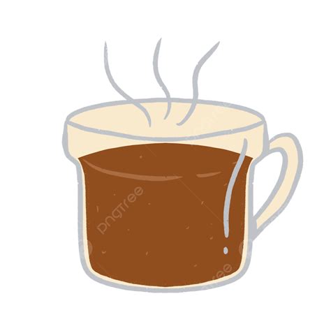 Gambar Kopi Panas Di Gelas Kopi Kaca Minum Png Transparan Clipart