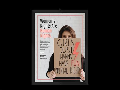 Free Women S Rights Poster Templates Venngage