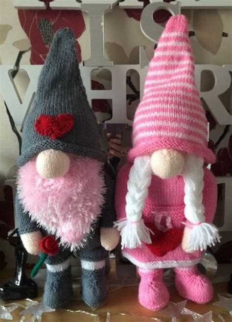 Love Me Love You Gnome Gonks Knitting Pattern Etsy Uk