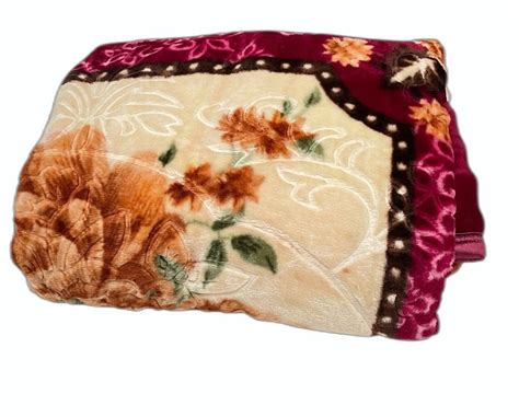 Multicolor Polyester 5kg Double Bed Double Ply Mink Blanket At Rs 220