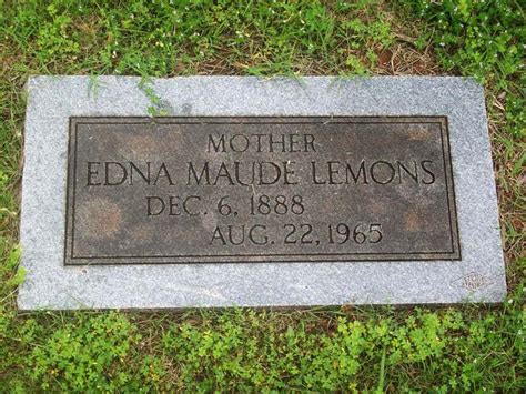 Edna Maude Hodgen Lemons Find A Grave Memorial