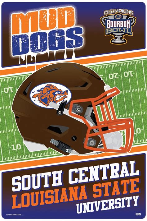 Sclsu Mud Dogs 12x18 Poster The Waterboy Etsy