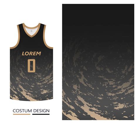 basketball jersey pattern design template. black gold abstract ...